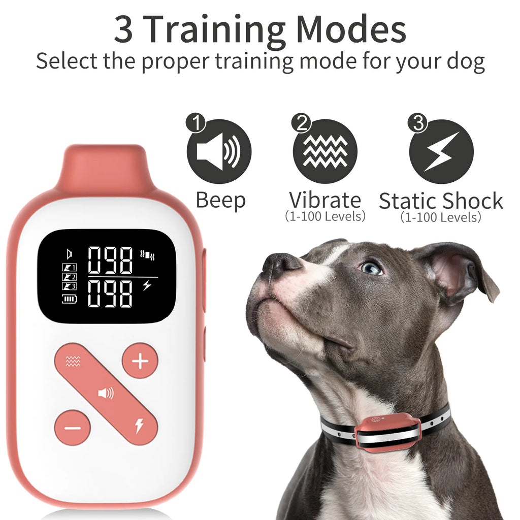 Intelligent Dog Training Collar   Remote Control E Collar with Vibration, Beep & Shock Modes for Small Medium Large Dogs