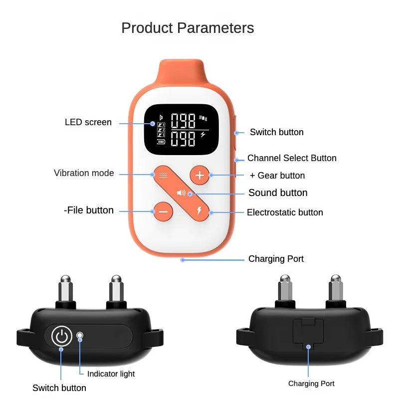 Intelligent Dog Training Collar   Remote Control E Collar with Vibration, Beep & Shock Modes for Small Medium Large Dogs