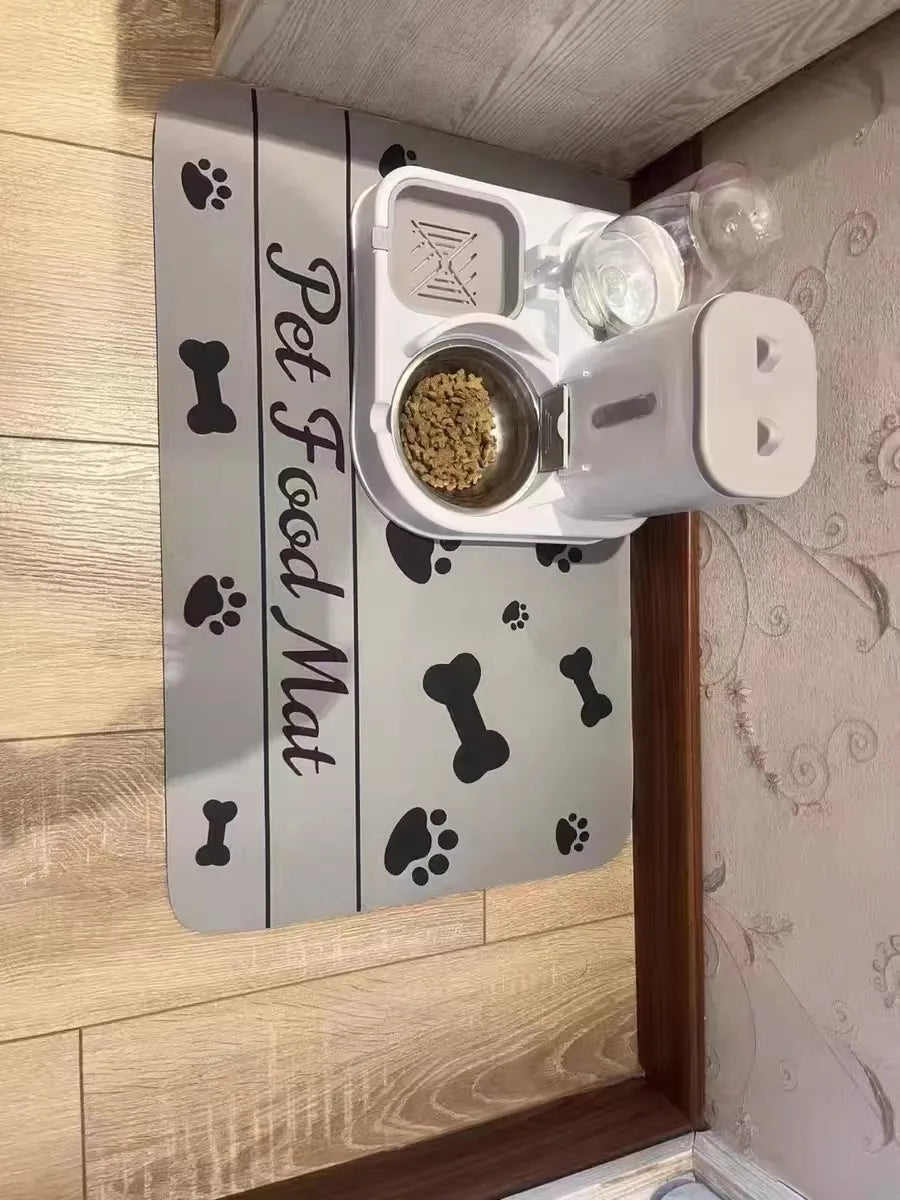 Modern Cat Litter Mat Animal Pet Feeding Splash-proof Diatom Mud Square Shape Easy Clean Foldable Pad for Cats & Dogs