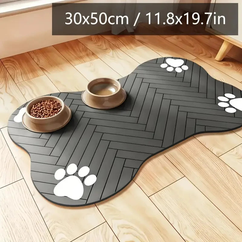 Modern Cat Litter Mat Animal Pet Feeding Splash-proof Diatom Mud Square Shape Easy Clean Foldable Pad for Cats & Dogs