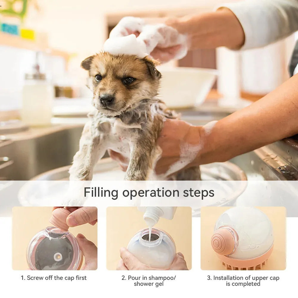 Dog bath brush  Pet bathing  Massage   Dog and cat bath