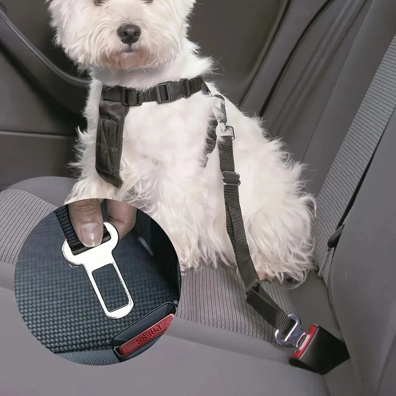Pet Seat Belt Adapters - Car Metal Clips for Pet Leashes, Compatible with Truck & Car Seats