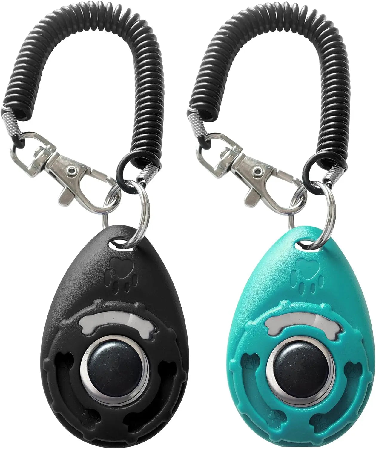 Pet Training Clicker with Wrist Strap - Dog Training Clickers (New Black + Blue) dog whistle pets acessorios pets