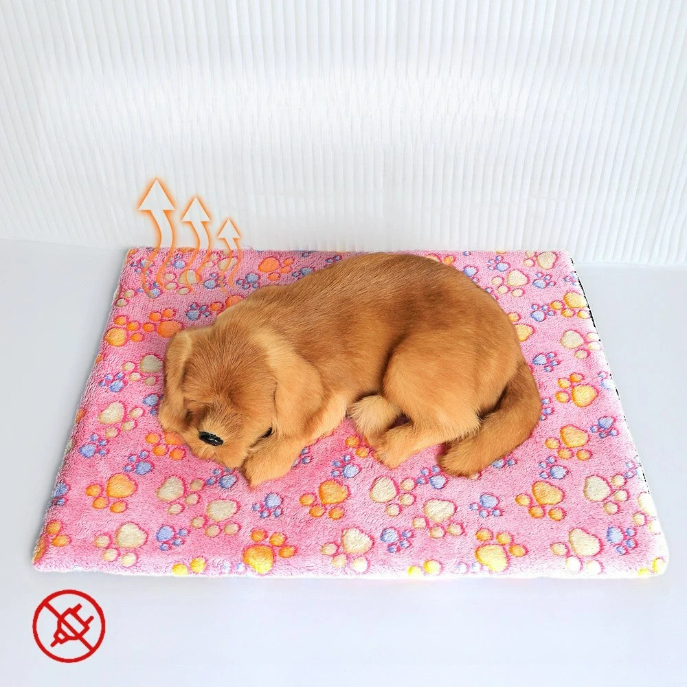 Self Warming Cat Bed Heating Cat Dog Mat Extra Warm Thermal Pet Pad for Pets with Removable Cover Non-Slip Bottom Non Electric
