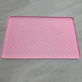 Pet Dog Feeding Mat, Made of Silicone Material, Easy to Clean, Rectangular Cat and Dog Meal Mat with Raised Edges